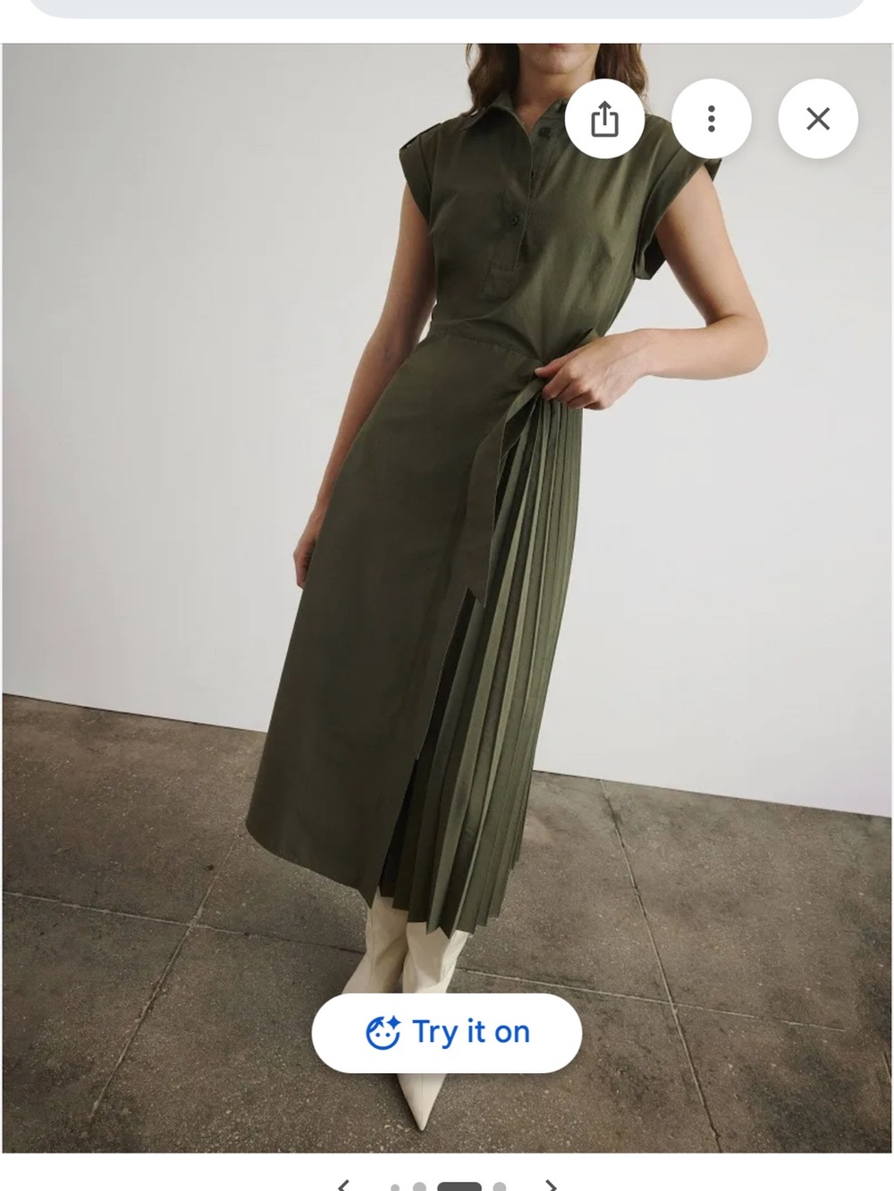 Tanya Taylor midi Shivon dress in olive NWT sz 14